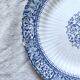 Sarreguemines ironstone dessert plates, "Embroidery" model