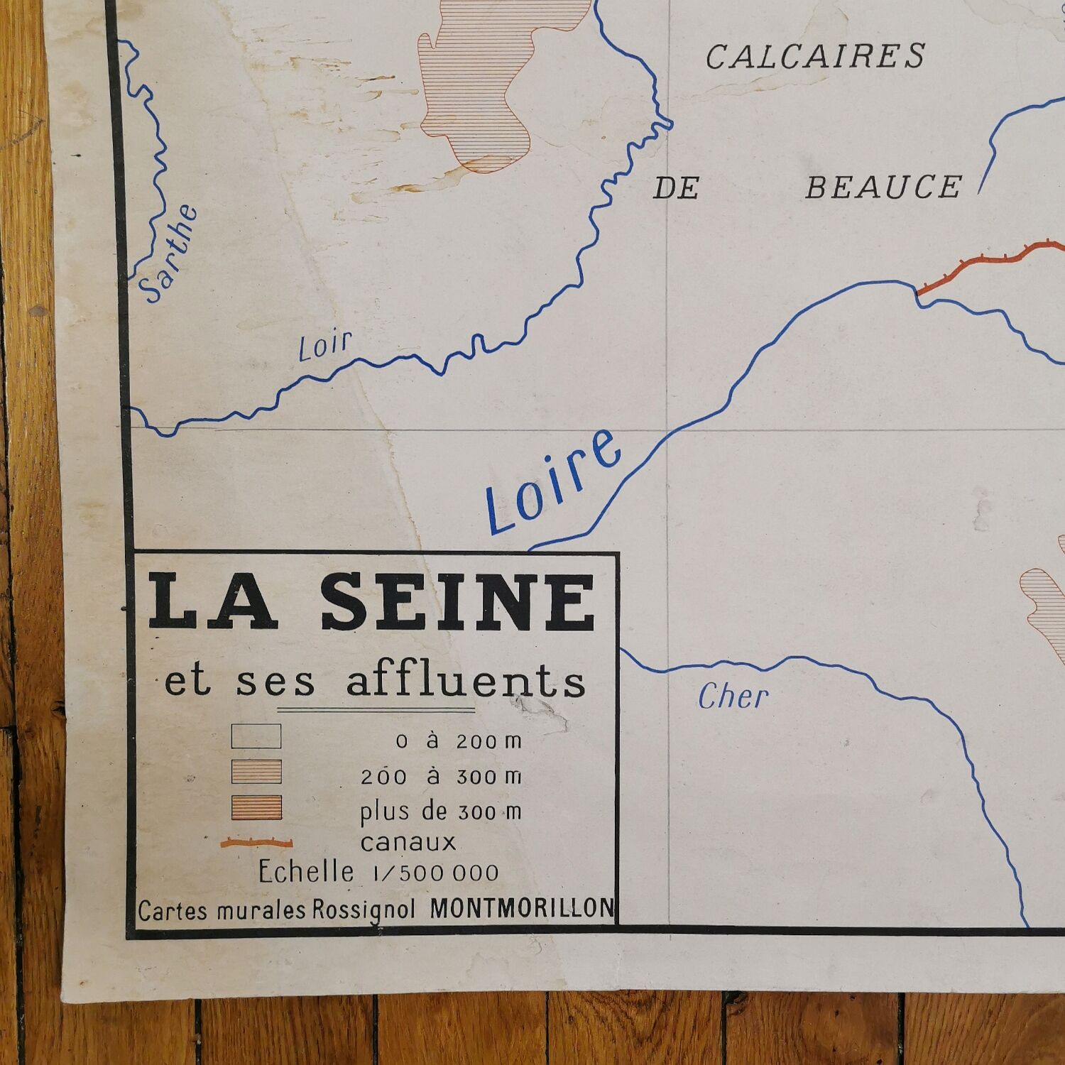 Rossignol school poster card "The Seine / The Loire"