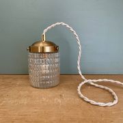 Baladeuse ou lampe à poser globe vintage en verre