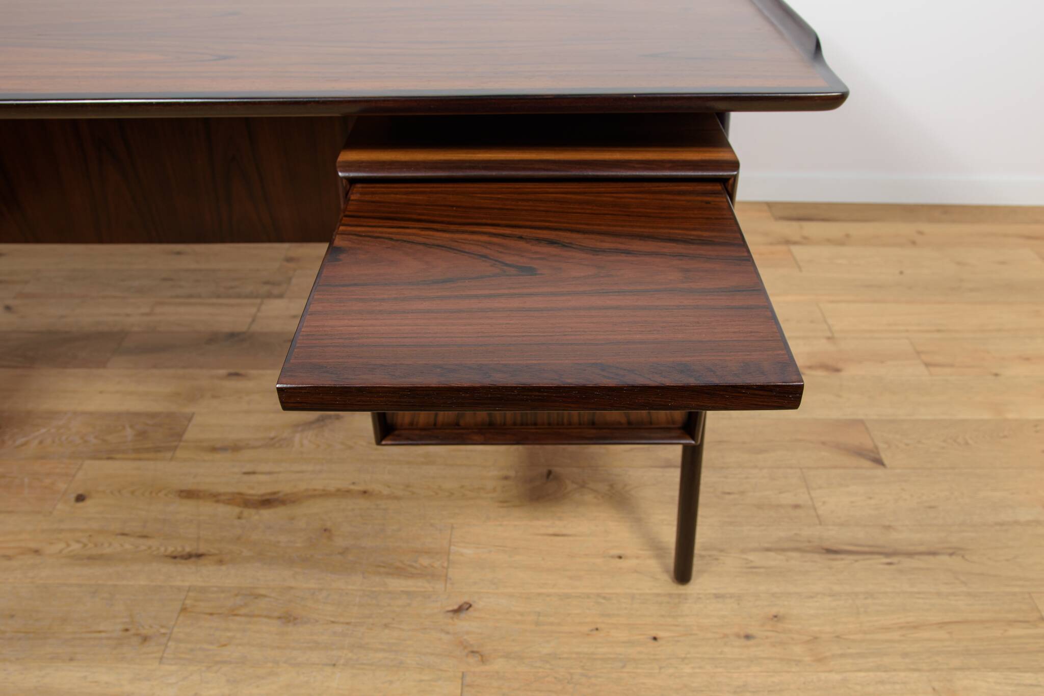 Large Mid-Century Freestanding Rosewood Desk, Denmark, 1960s