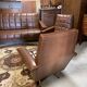 Set sofa daybed and armchair skaï vintage year 50