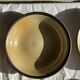 Set of 8 brown-rimmed stoneware deep plates Atelier Saint Simon D19.5