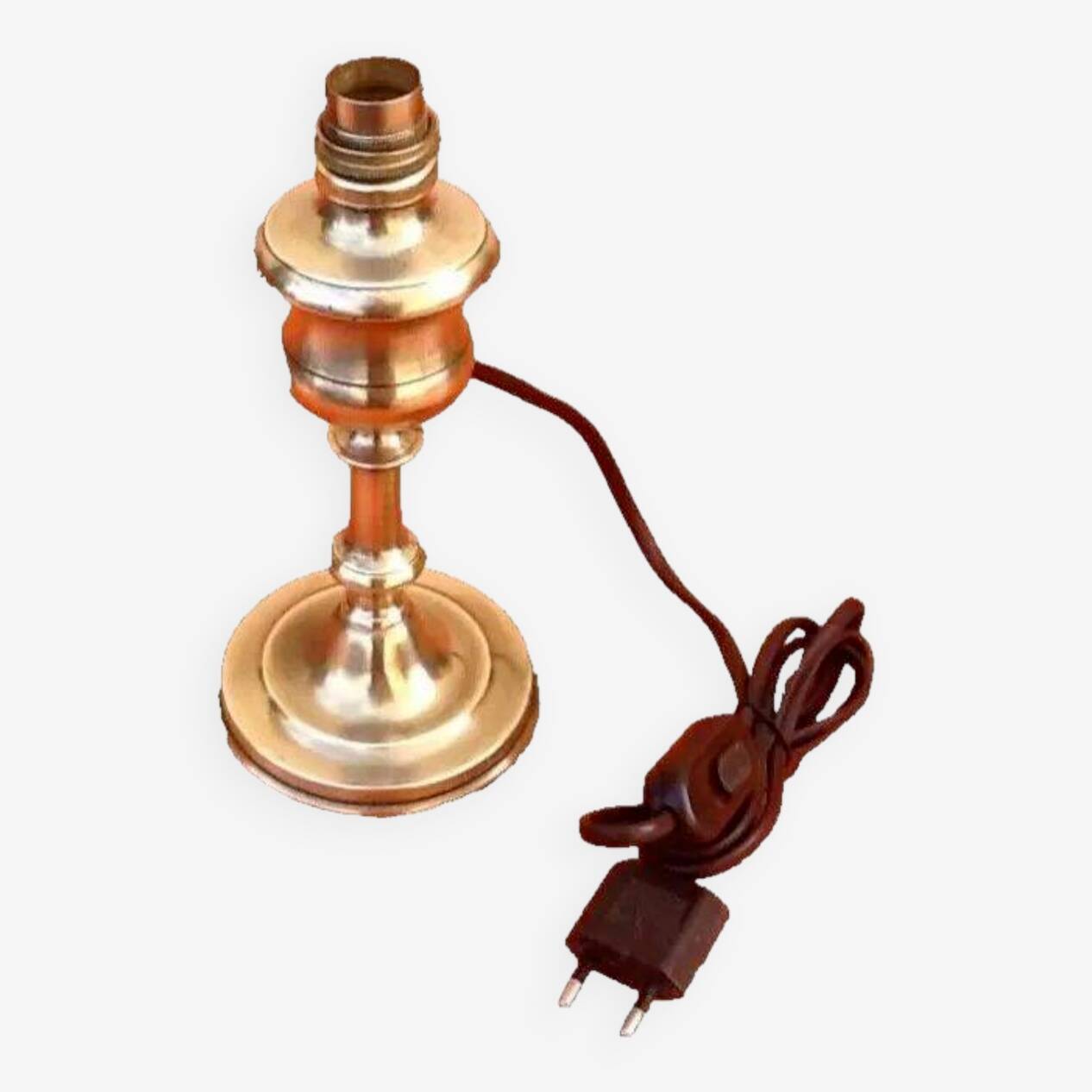 Antique gilt bronze lamp base