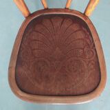 Curved wooden bistro chair