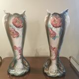 Paire de vases art nouveau en céramique