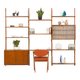 Preben Sorensen PS System teak wall unit, Randers, Denmark, 1960s