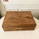 Wooden storage chest old vintage tool box