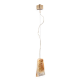 Orange Murano Glass and Brass Pendant by La Murrina, Italy, 1980s