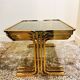 Vintage brass and smoked glass nesting tables