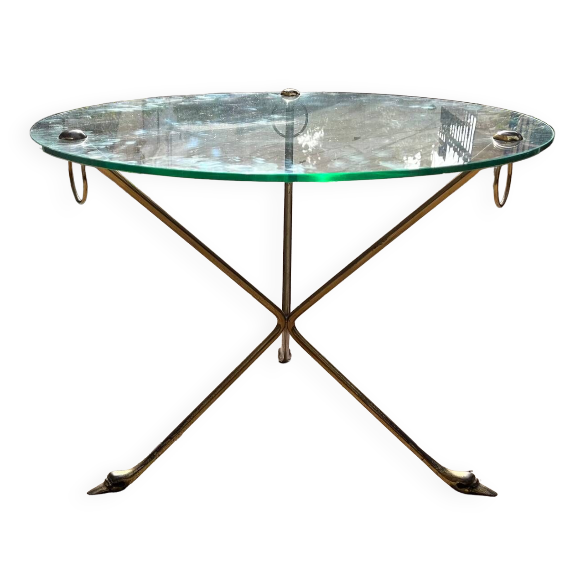 Maison style brass coffee table Jansen France