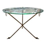 Table basse en laiton style  Maison Jansen France