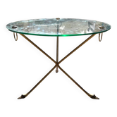 Table basse en laiton style  Maison Jansen France