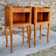 Pair of vintage Louis XV style bedside tables, wood