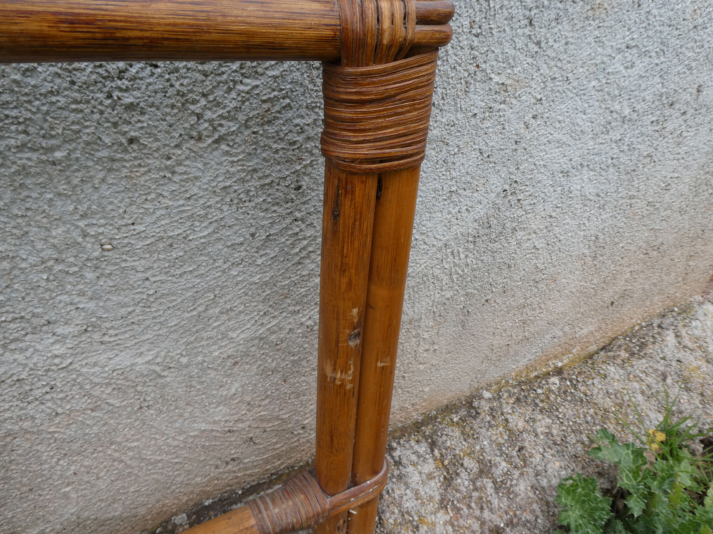 Vintage rattan headboard 2 seats 150 x 103 cm