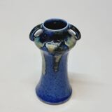 Antique Art Deco Blue Flemmé Stoneware Vase