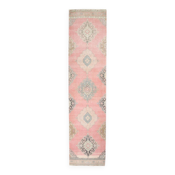 Tapis 3x13 Nuances De Rose Vintage Runner, 92x390Cm