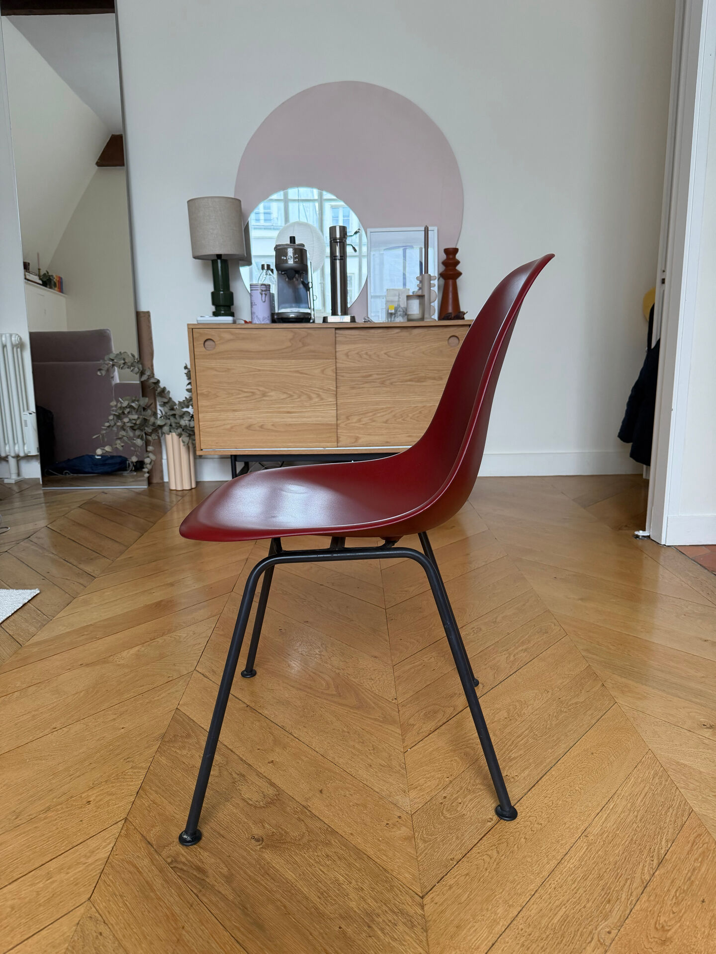 Chaise Eames DSX Vitra bordeaux