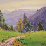 Georges Planes (1897-1977) Valley Landscape, Riverbank (double-sided)