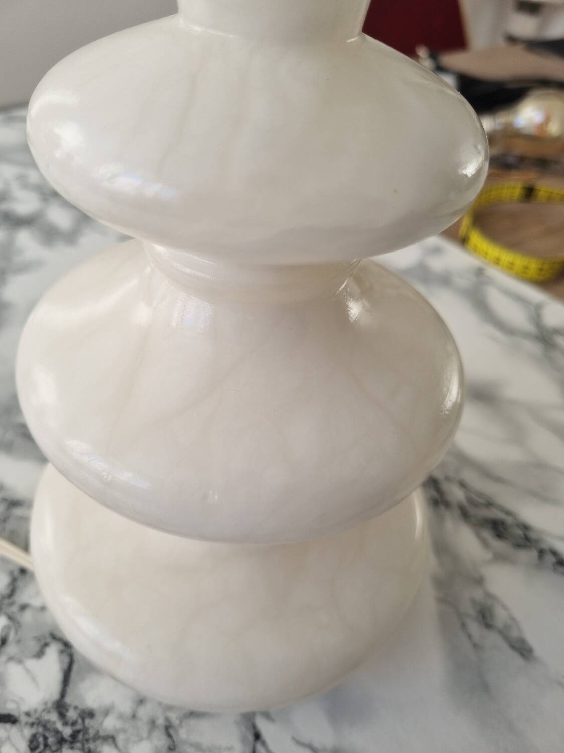 Vintage marble lamp base