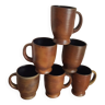 6 mugs en grès