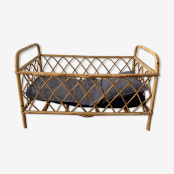 Rattan bed for doll