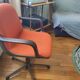 Vintage orange office chairs for Comforto 1980