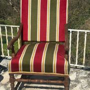 Pair of Louis XIII style walnut armchairs, 19th century