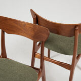 10 chairs in teak by Schiønning & Elgaard 1960s