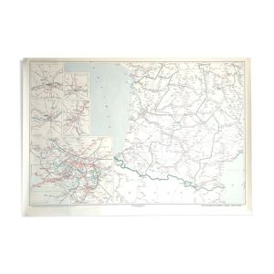 Carte SNCF ancienne Sud