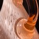 Speckled pink glass vase