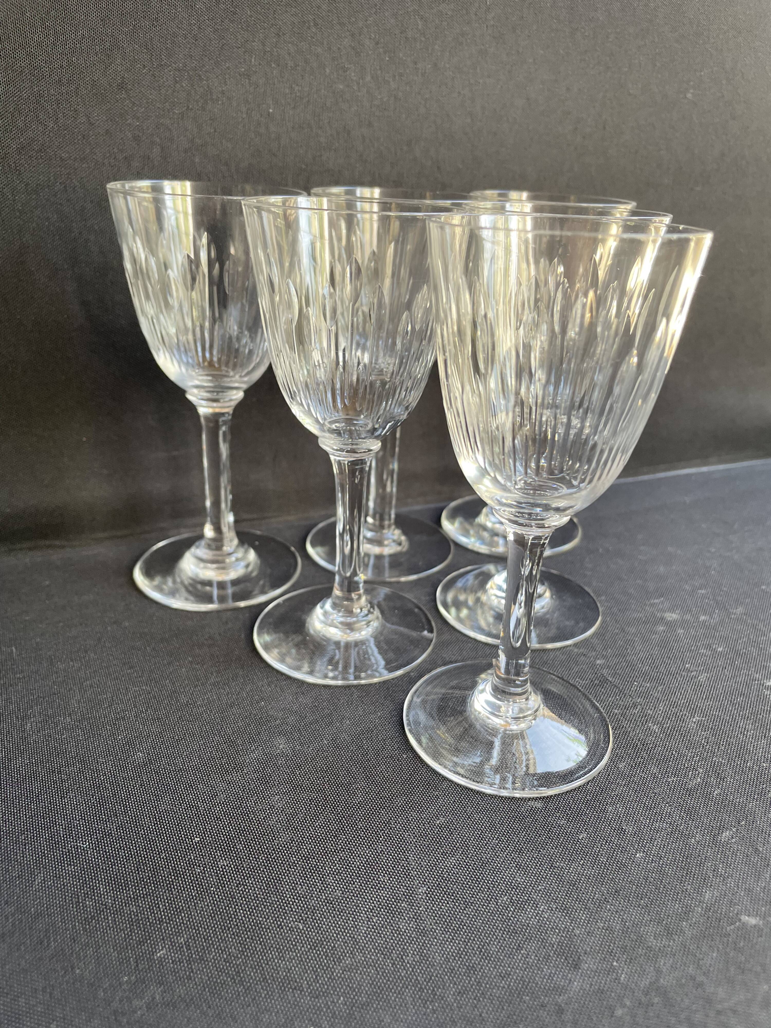 3334 - 6 Baccarat aperitif glasses, Corneille service