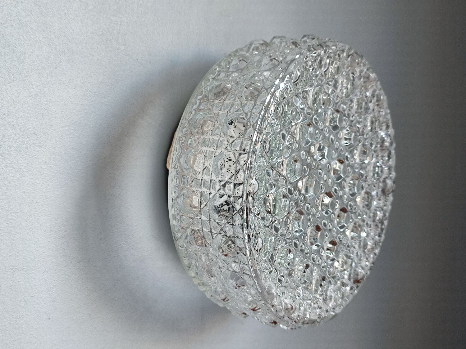 Prisma round ceiling light in vintage glass