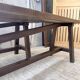Paire de bancs de ferme chêne 4 mètres
