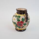 Vallauris Massier vase with flower motifs, signed under the base