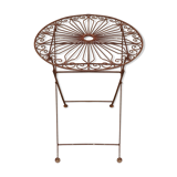 Ancient wrought iron pedestal table