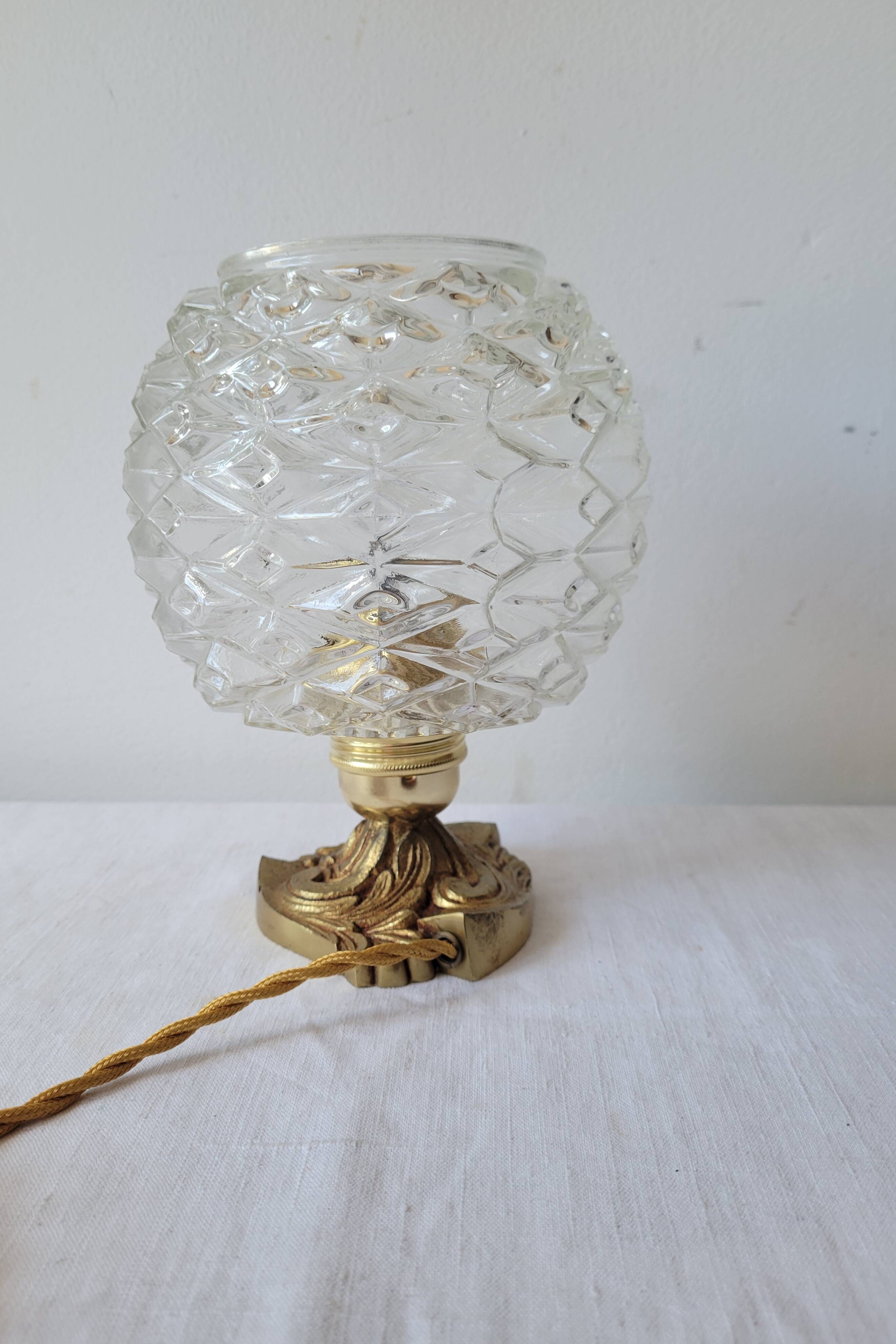 Bronze and glass lamp