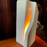 1970 carved stone lamp