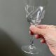 2 large crystal water glasses engraved Villeroy & Boch tulip shape