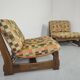 Paire de fauteuils vintage en chêne années 70