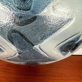 Large glass art bowl from mid-century Danish design, 1960s.