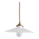 Antique white opaline pendant light