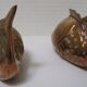 Two vintage brass fish ashtrays