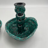 Set of two lamp bases, ceramic candlestick.