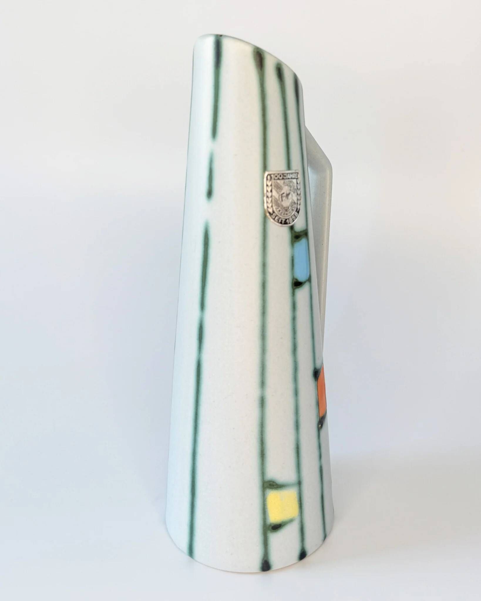 Vase en céramique Mondrian｜Allemagne 1950-60