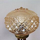 Portuguese tall wooden table lamp