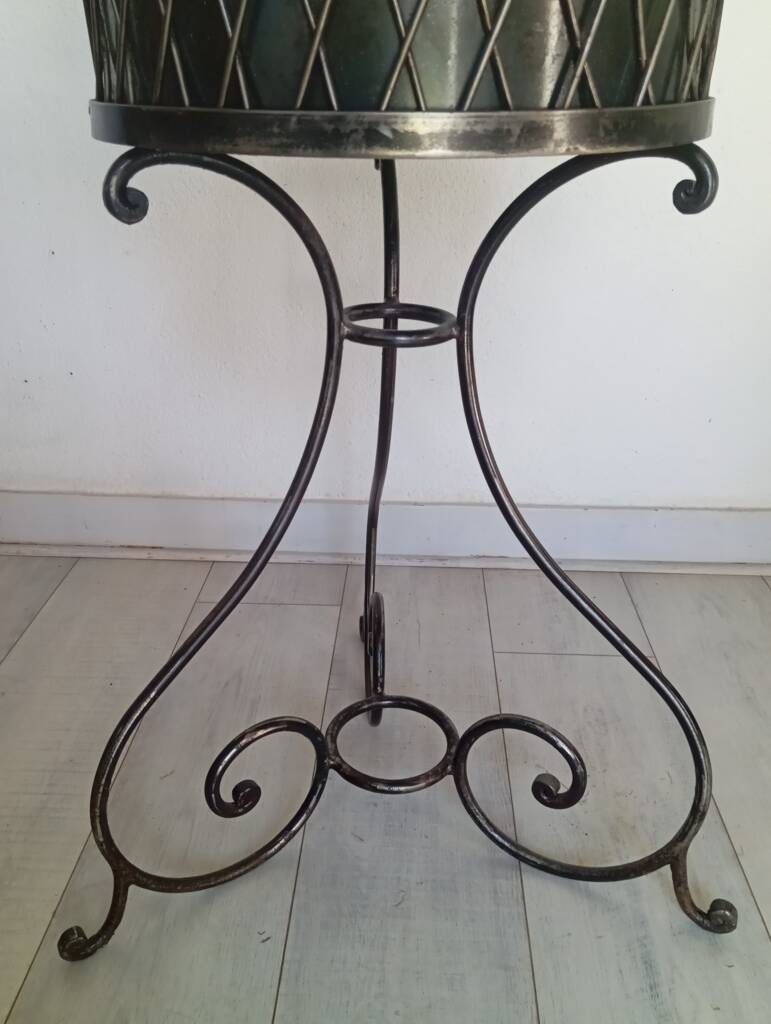 Pair of wrought iron planters