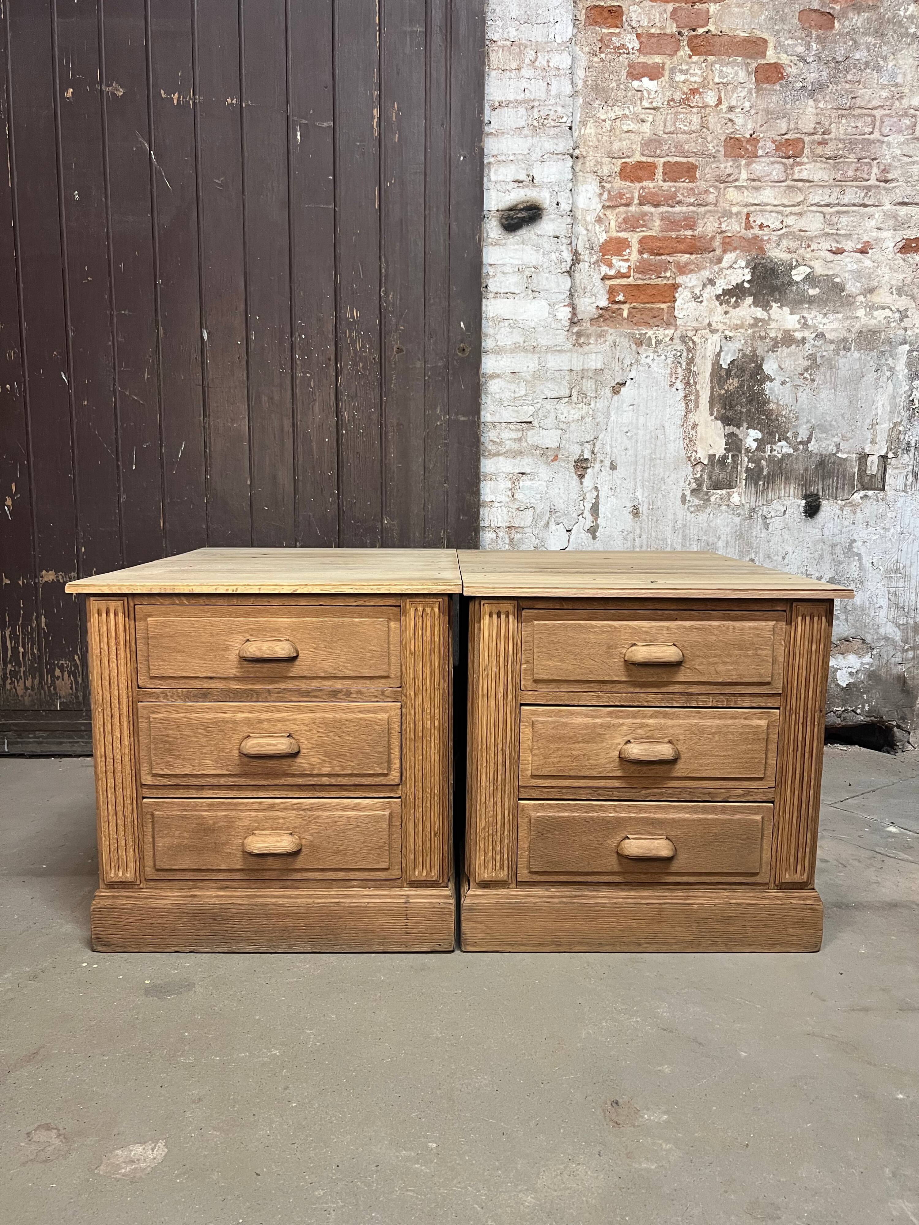 Raw oak drawer furniture