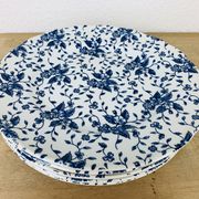 6 English plates blue flowers Royal Tudor Bouquet country style