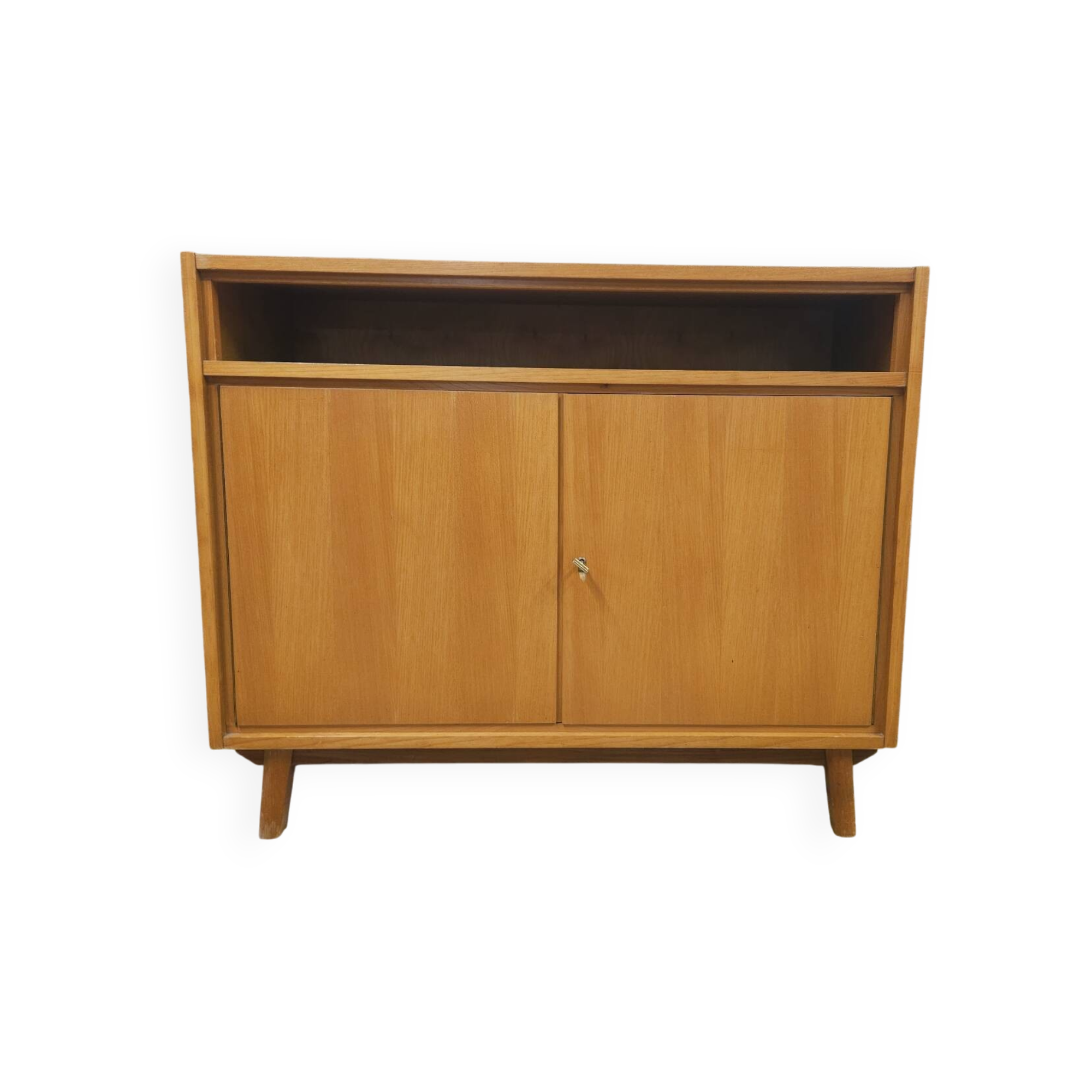 Small Scandinavian sideboard with compass legs, 1970s