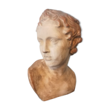 Children's bust in terracotta